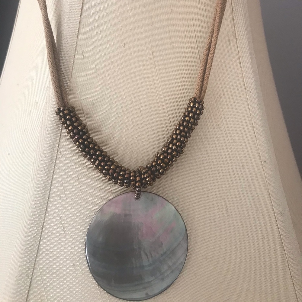 Brown bead necklace